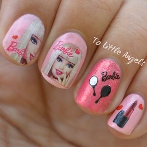 Barbie Makeup- Nail Art Decal Sticker K182